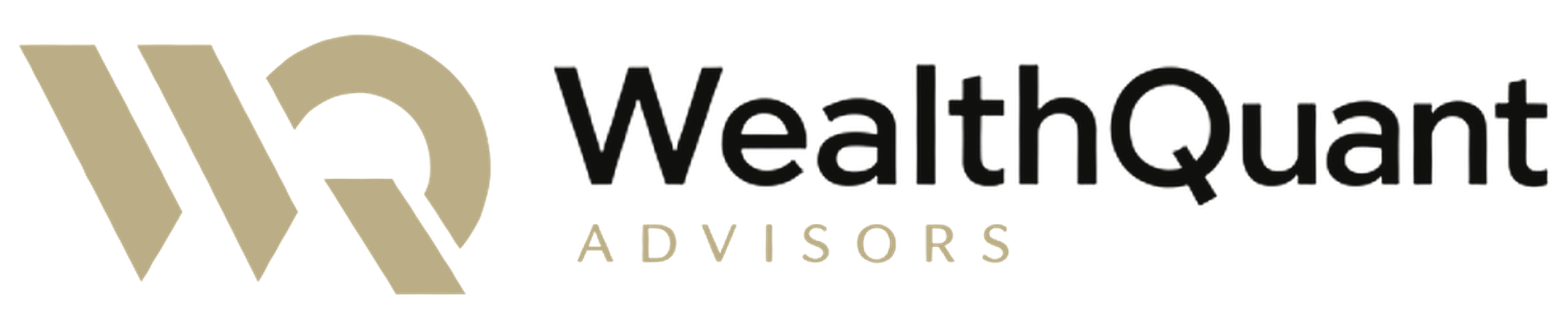 Solid sculpted WQ with WealthQuant Advisors horizontal lockup